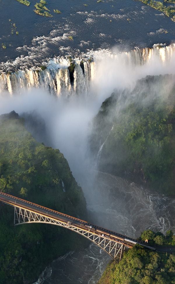 Victoria Falls Bridge Aerial SS Itinerary Card