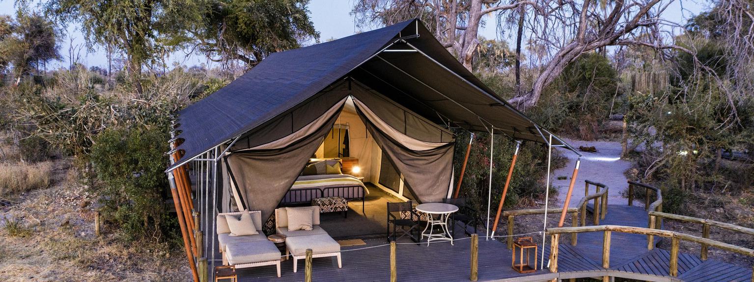 Gomoti Plains Tent Aerial View