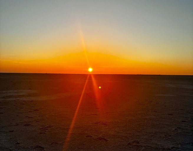Sunset Makgadikgadi Landscape