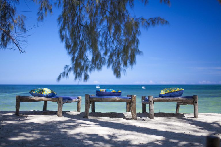 Beach sunbeds Kinondo Kwetu