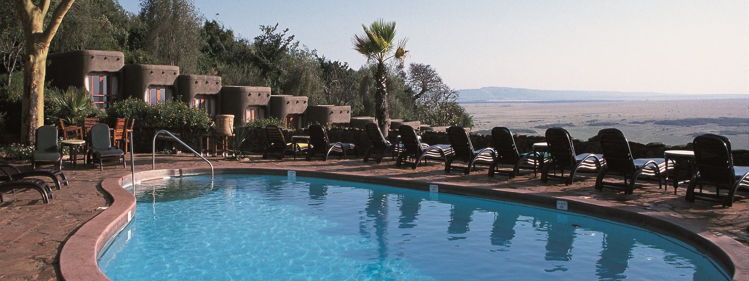 Mara Serena Safari Lodge Aerial of Pool