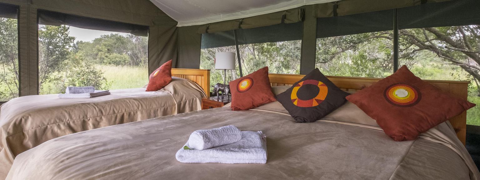 Porini Rhino Camp Tent Bedroom