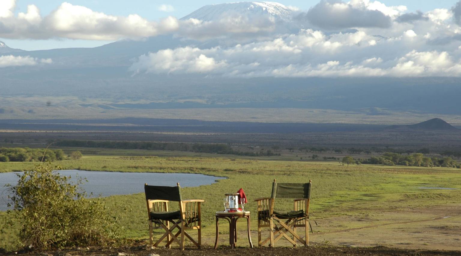 Sundowners Overlooking Mt Kilimanjaro Amboseli Serena