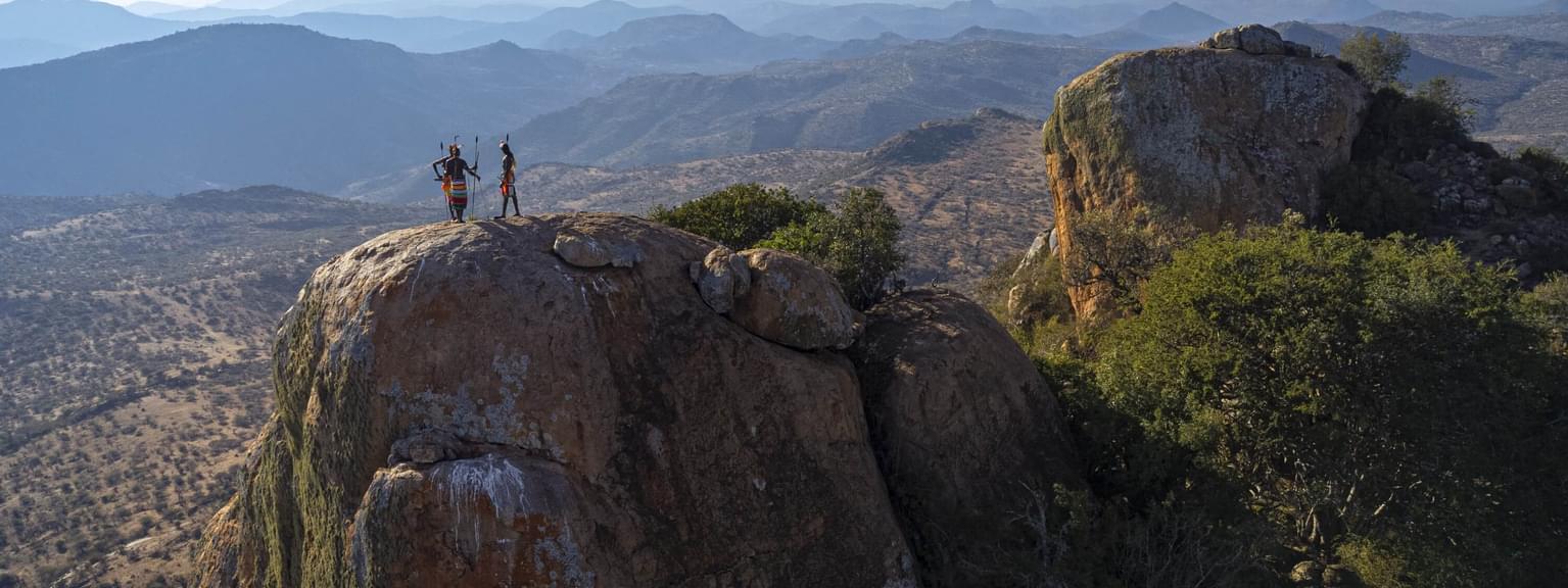 Warriors on Ol Lentille landscape