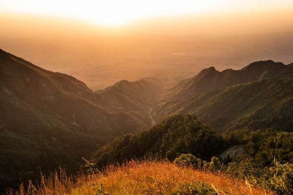 Malawi Zomba Plateau view down SS