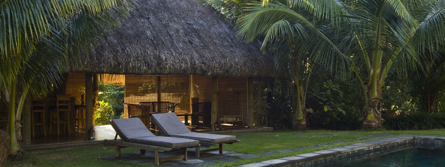 Lakaz Chamarel Long swimming pool bar