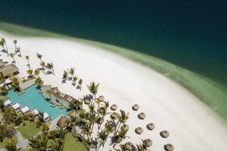 Le Saint Geran La Pointe Pool Aerial View
