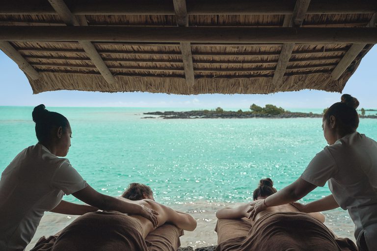 Paradise Cove couple at Outdoor Spa