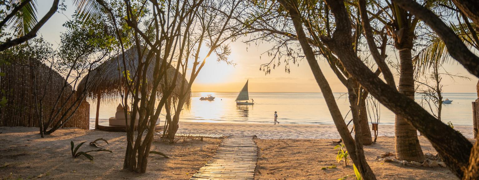 Azura Benguerra Infinity villa walkway to beach