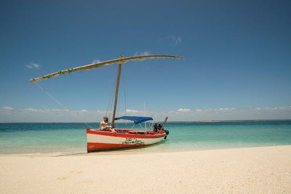 Bahia Mar boat on beach