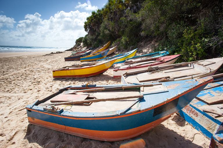 Boats on Mozambique beach SS