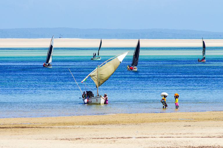 Mozambique Beach Boats Locals SS