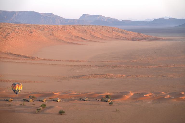 Hot Air Balloon Over Kwessi Dunes