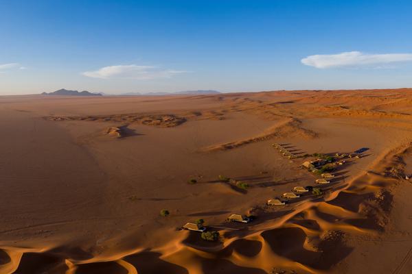 Kwessi Dune Lodge Close Up Aerial View Namib Rand Reserve