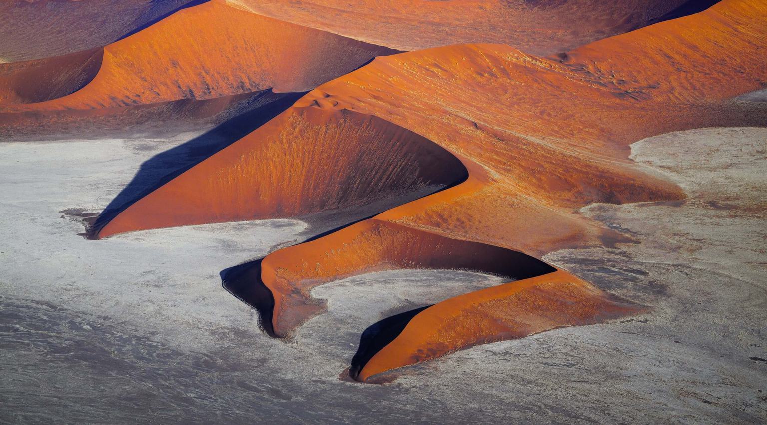 Namib desert Skeleton coast aerial view