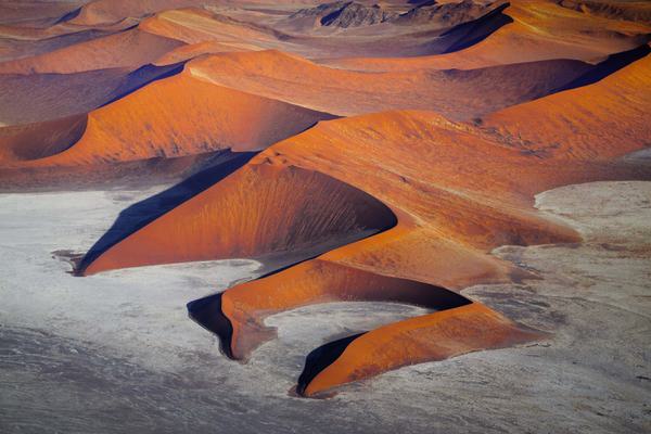 Namib desert Skeleton coast aerial view