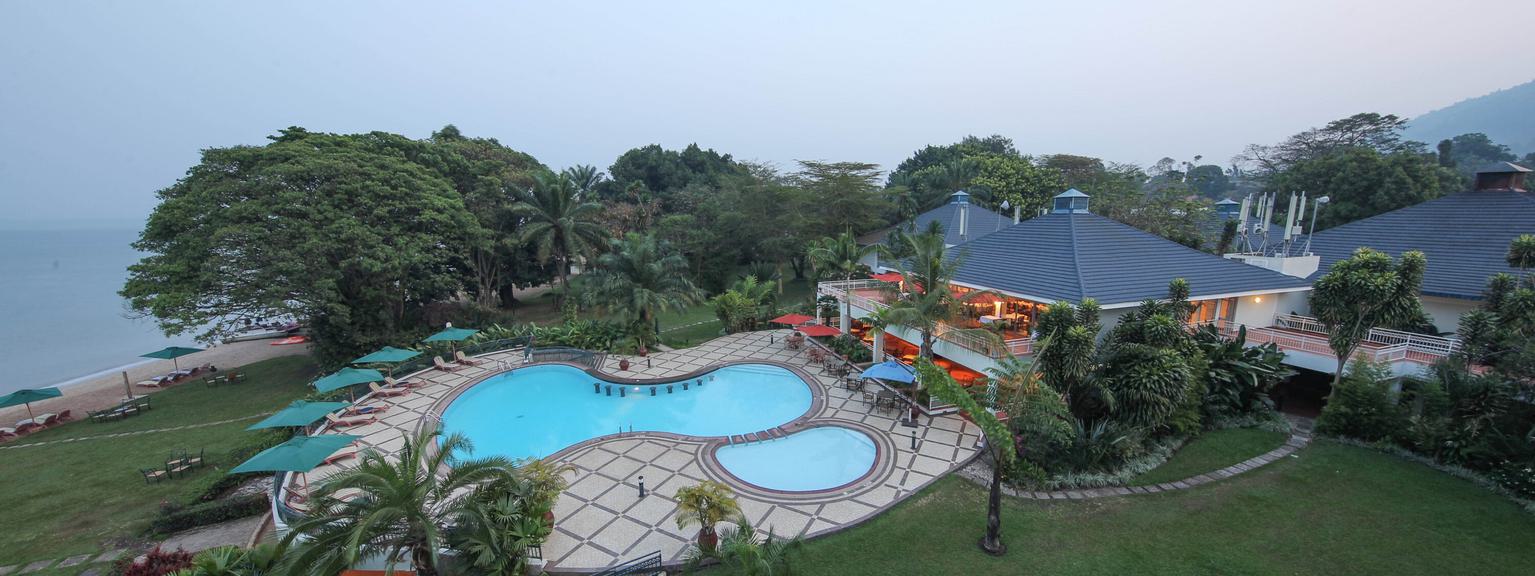 Lake Kivu Serena aerial view