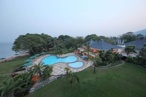 Lake Kivu Serena aerial view