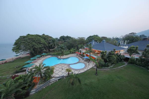 Lake Kivu Serena aerial view