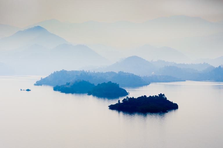 Lake Kivu misty eerie view SS