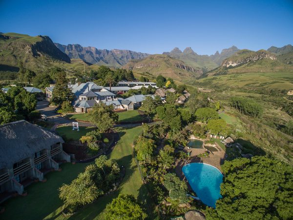 Cathedral Peak Hotel Aerial View
