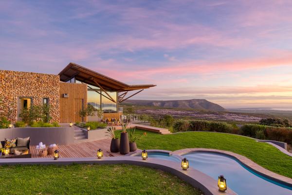 Grootbos Garden Lodge view over pool