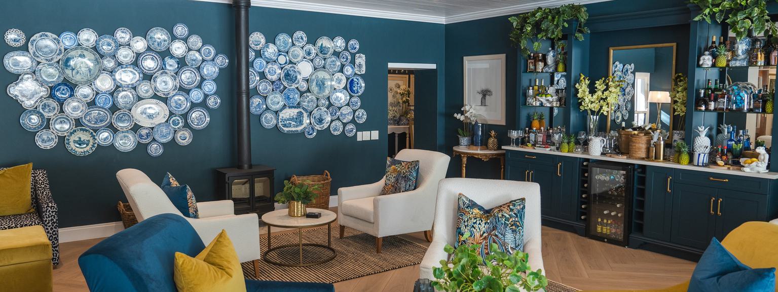 Last Word Franschhoek lounge and fireplace