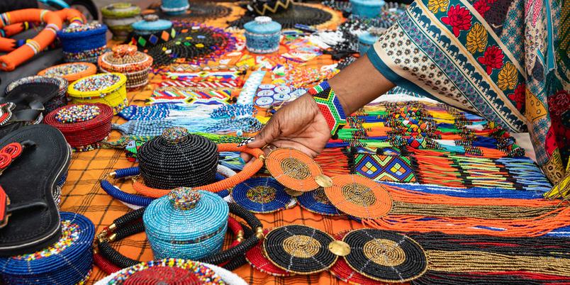 Beading and curios Johannesburg market SAT