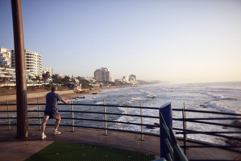 Durban coast view from pier SAT