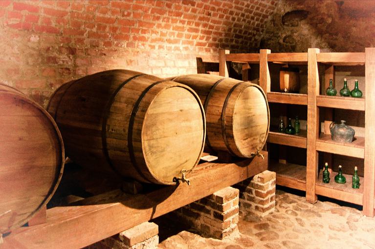 Wine barrels in cellar SS