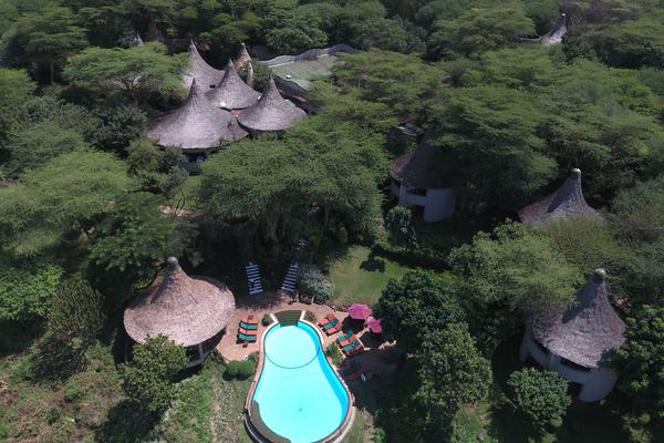Lake Manyara Serena Safari Lodge Aerial View