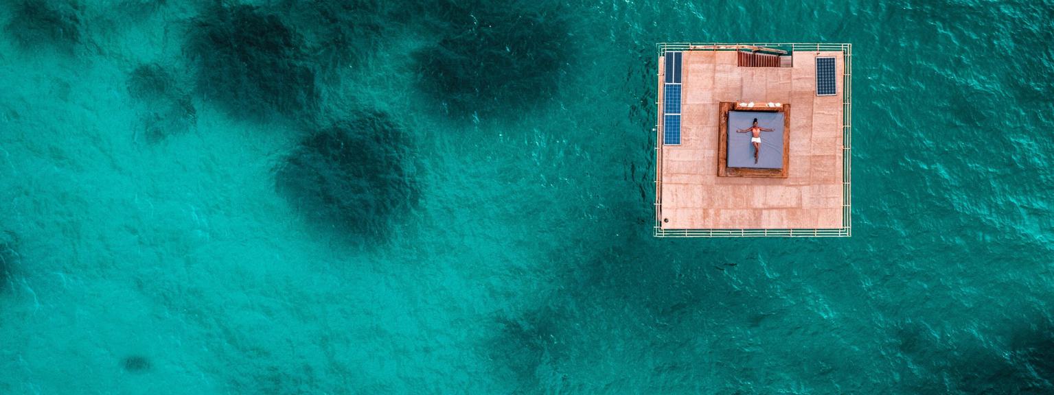 Underwater Room Aerial View of Terrace manta Resort