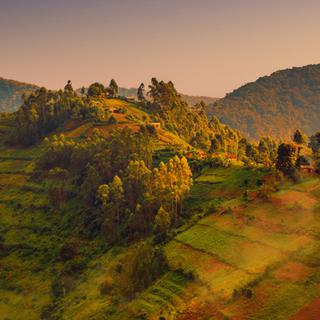 Bwindi Landscape evening sunlight SS