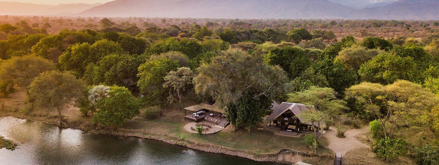 Chiawa Camp camp at sunset