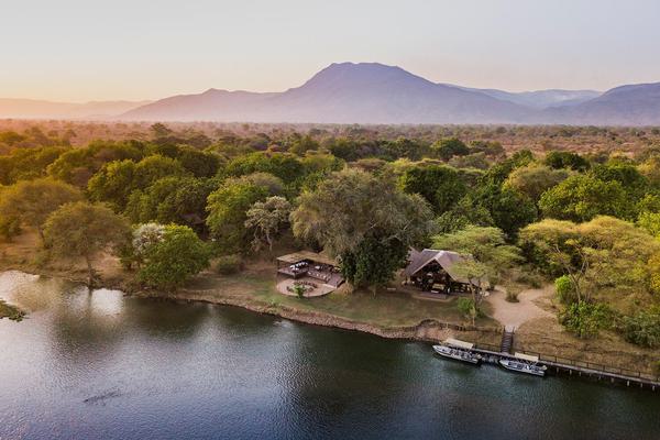 Chiawa Camp camp at sunset
