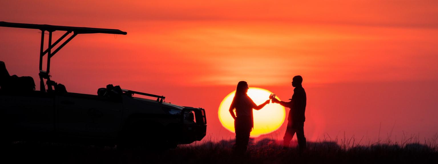 Chisa Busanga sundowner drinks romantic