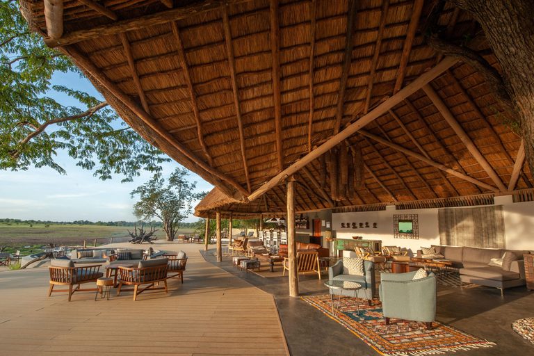 Kafunta River Lodge Lounge Deck