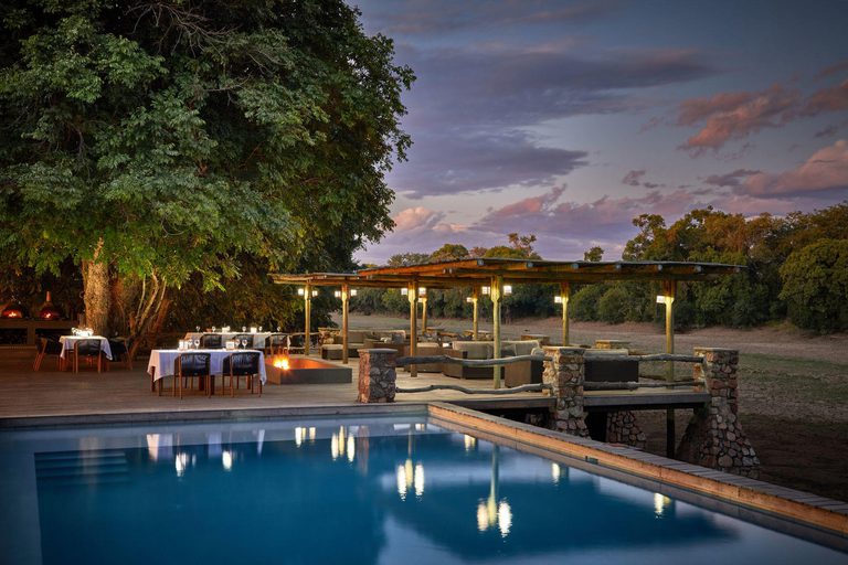 Mfuwe Lodge pool and deck