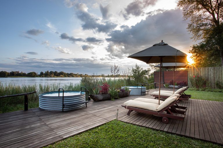 Mukwa River Lodge Plunge Pools and deck