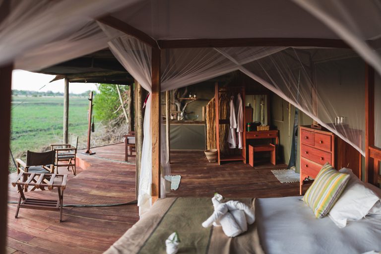 Musekese tent interior