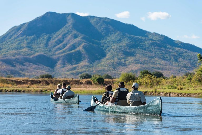 Royal Zambezi Lodge canoe zambezi river