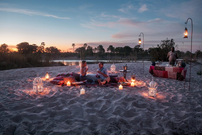 Tongabezi beach sundowners
