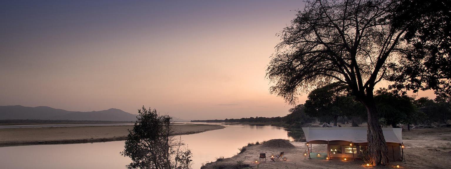 Zambezi Expeditions Tent River Aerial View