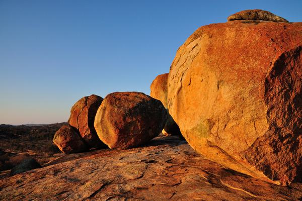 Sunlit rocks at Matobo Hills SS