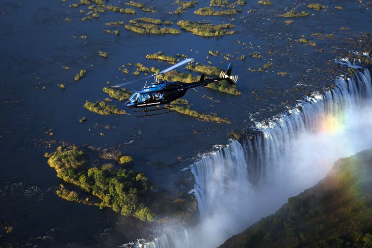 Helicopter high over Victoria Falls Wild Horizons