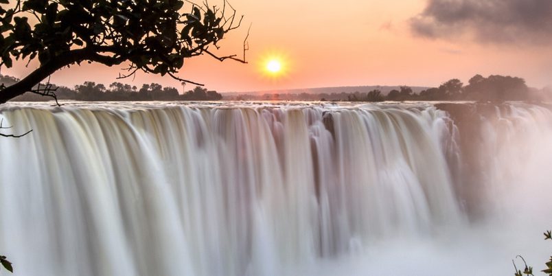Victoria Falls Sunset High water SS crop