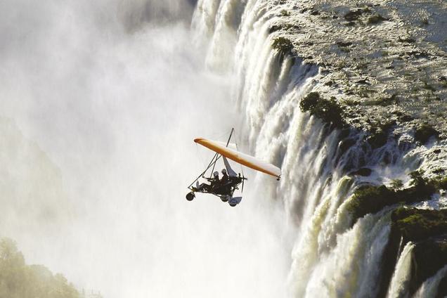 Microlight flight over victoria falls