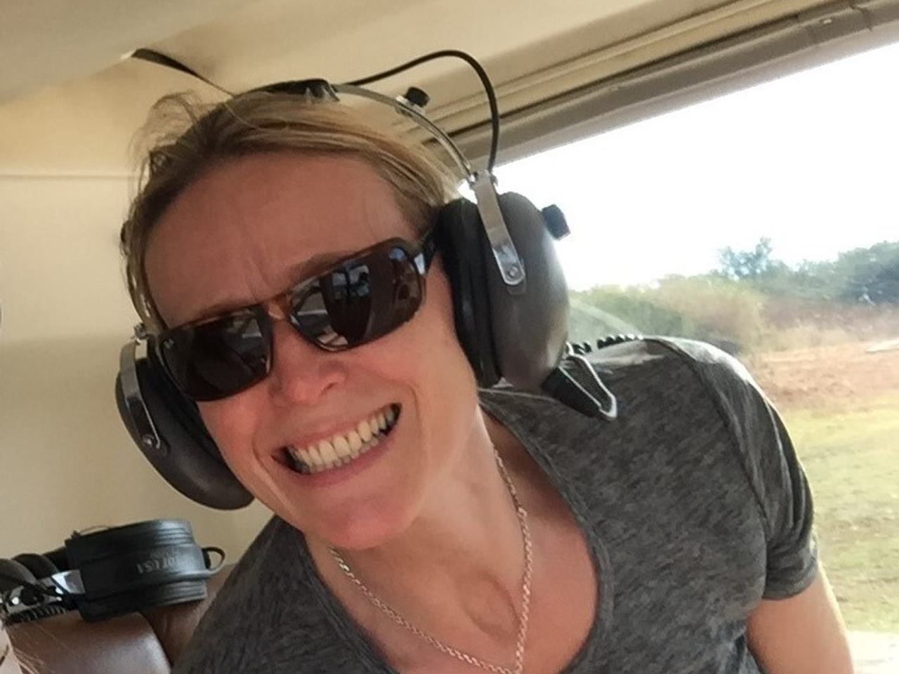 Liz in Helicopter crop