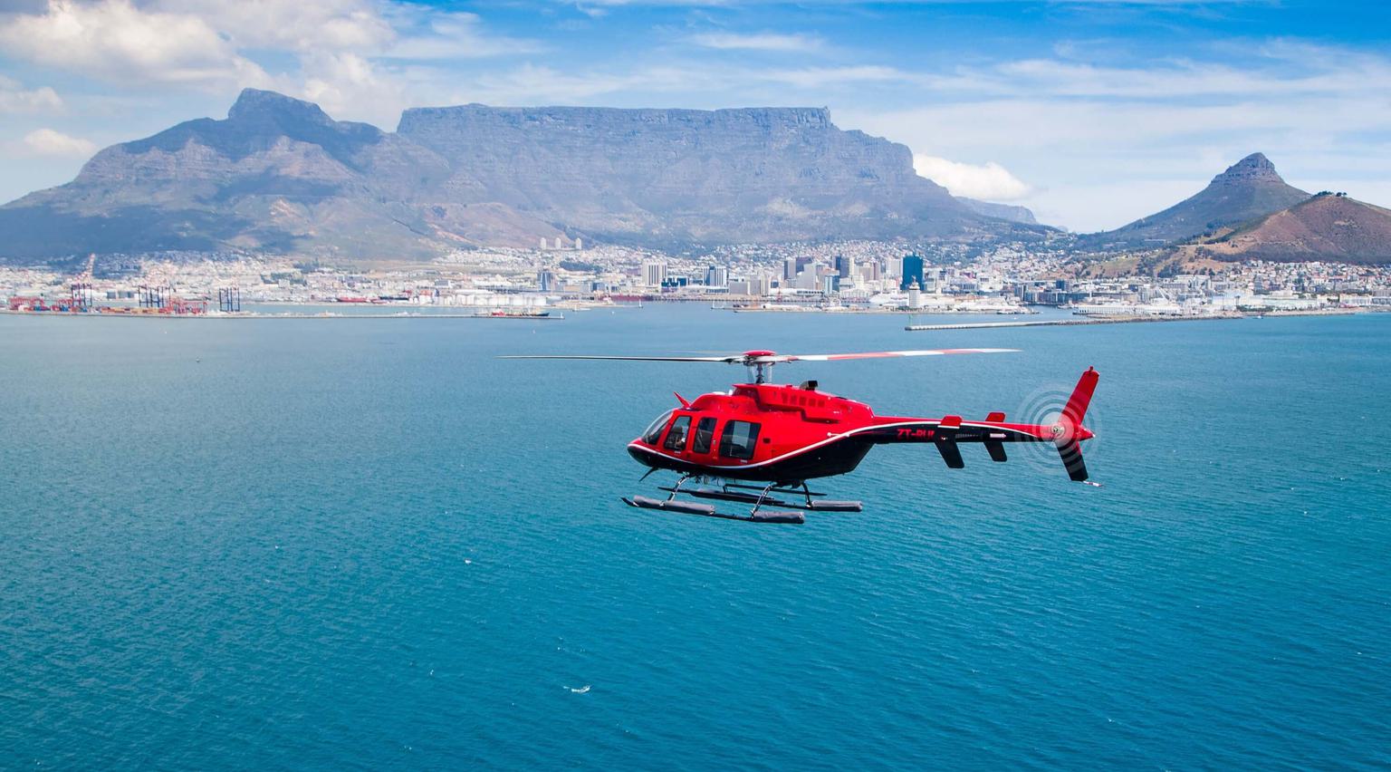 Helicopter over Cape Town