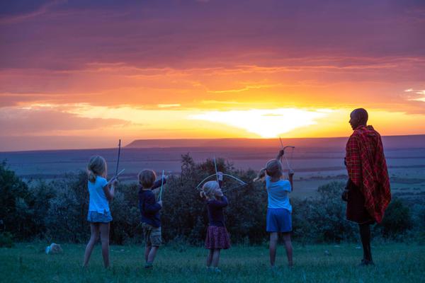 Children archery maasai warrior houseitwild